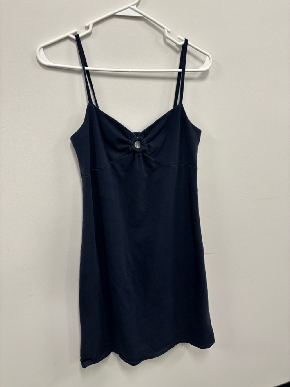 Anne Taylor LOFT Petite Medium Spaghetti Strap Mini Dress with Front Ring Detail